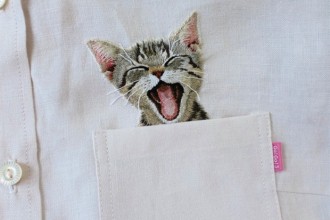 Hiroko Kubota's cat shirt