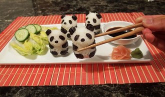 sushi art panda bento