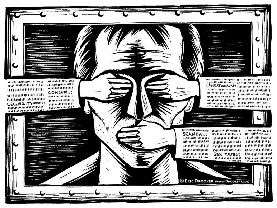 Censorship illustration by Eric Drooker