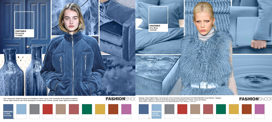 Pantone Riverside and Airy Blue